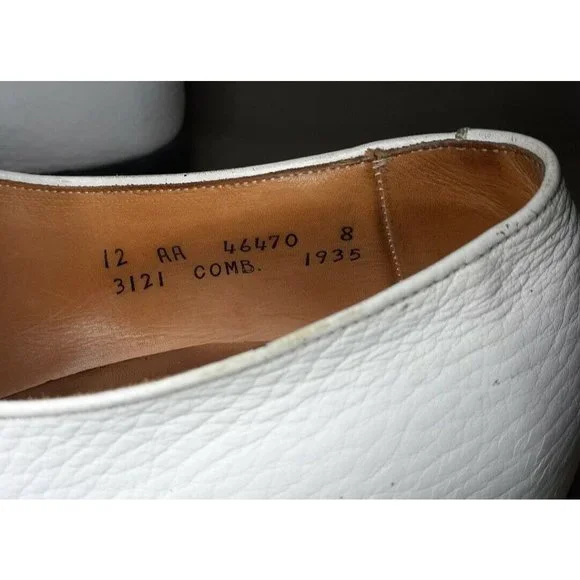 Allen Edmonds Ostendo Shoes Miami Size 12 AA White Cushion Heel USA